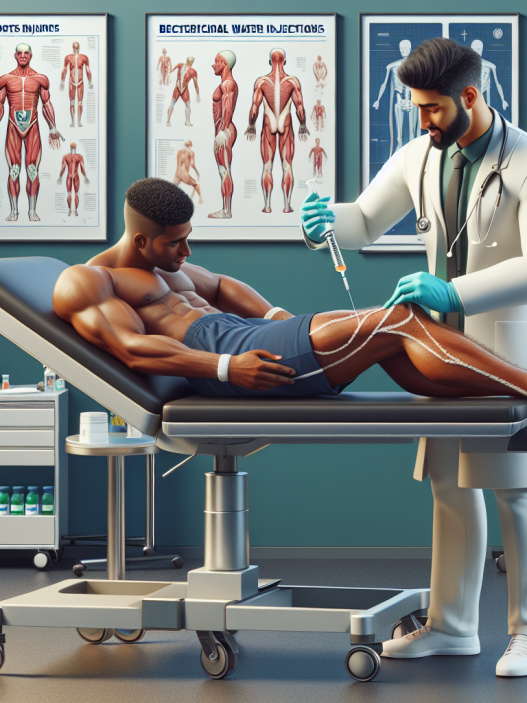 Bactericidal water injections as support for healing sports injuries