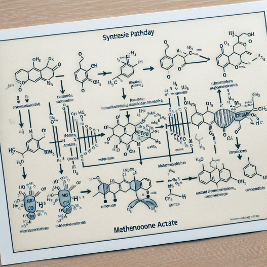 Synthesis pathway of acetato di metenolone