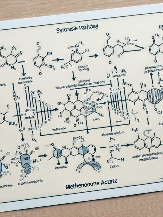 Synthesis pathway of acetato di metenolone