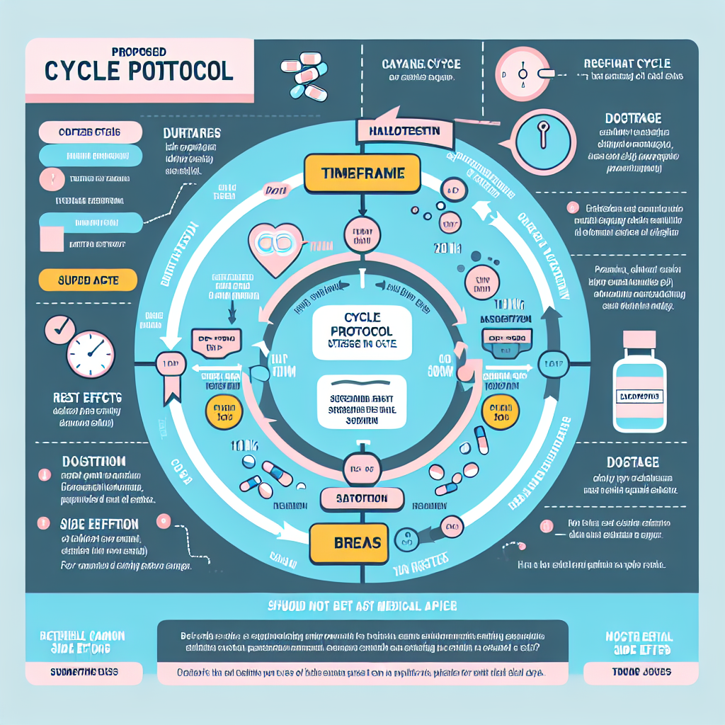 Women's cycle protocol for halotestin